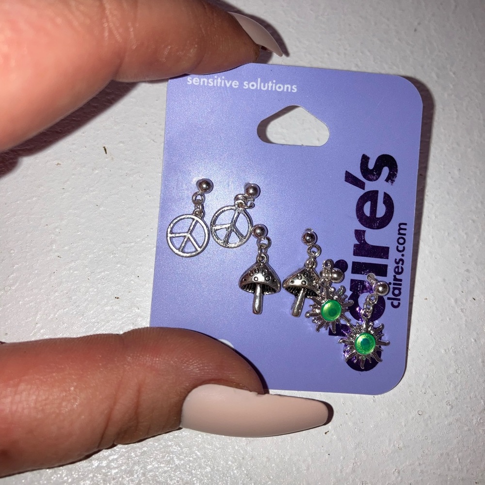 Two sets of multipack (3) dangle earrings